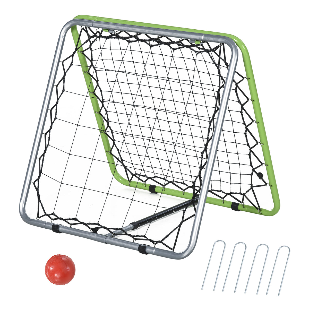Kozy Football Training Net, Soccer Kickback Target Goal Both Side Rebounder Net, Adjustable Angle Goal Training Set for Kids and Children to Practice in Playground, Backyard