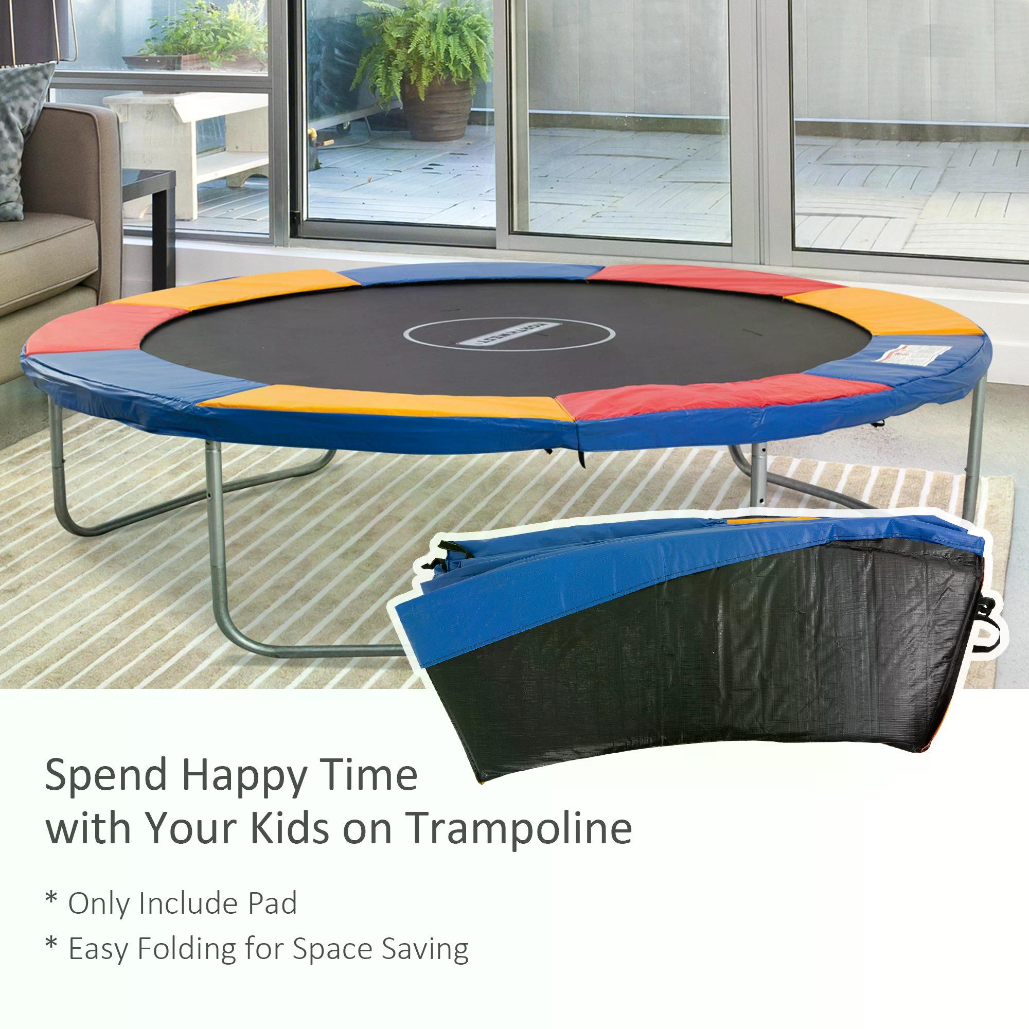 HOMCOM 10ft Trampoline Safety Pad, Multicolour, Thick Foam Padding, UV