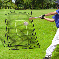 HOMCOM Football Rebounder Net Kids Adults Soccer  Game Spot Baseball Softball Training Aid Practise Target Strike Shot Goal Play