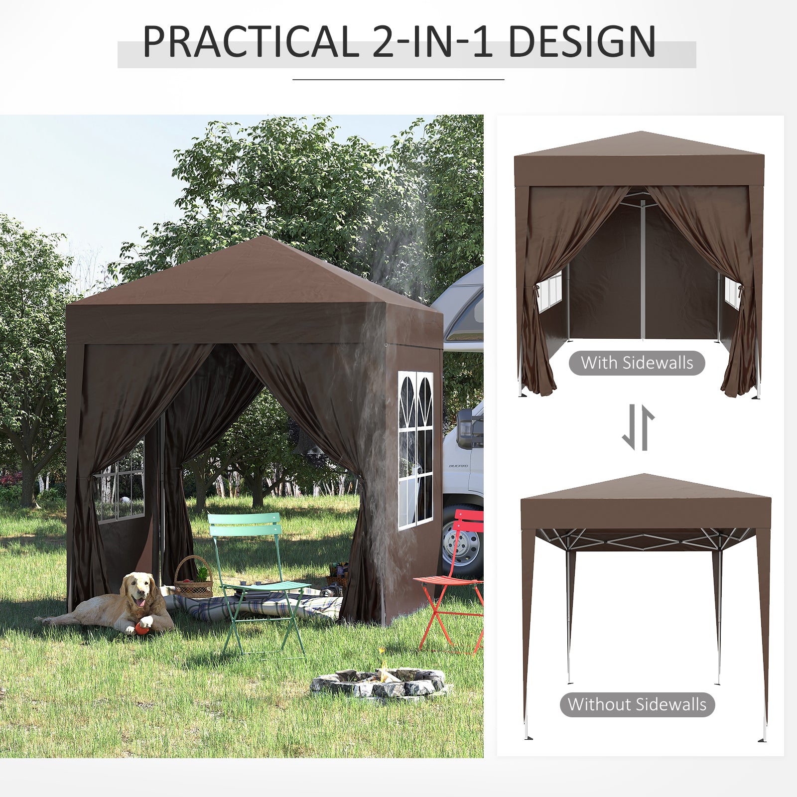 Outsunny Pop Up Gazebo Canopy, size (2 x 2m)