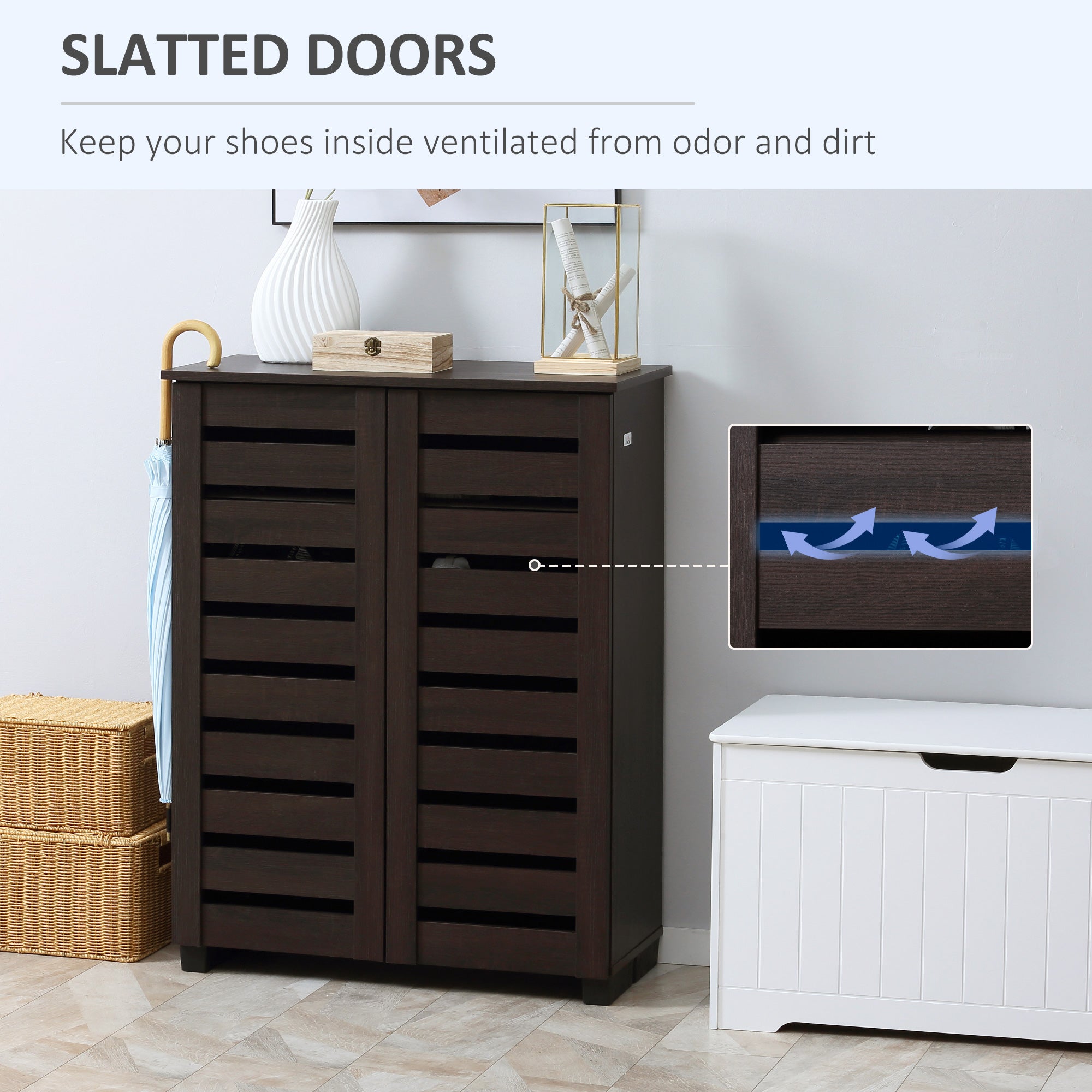 Kozy 15 Shoe Storage Cabinet - Wood-Effect
