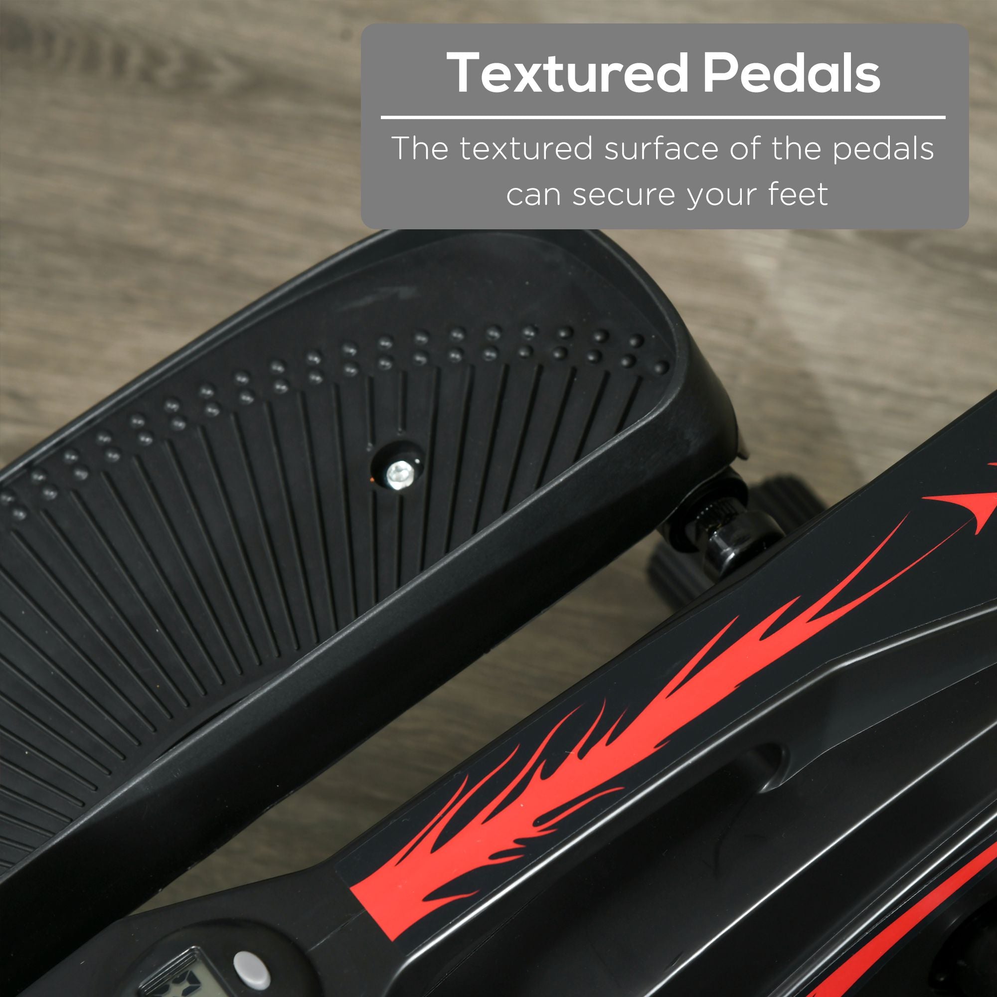 Kozy Mini Manual Elliptical Bike, Compact Elliptical Cross Trainer Fitness Workout w/ LCD Monitor, Anti-Slip Pedals, Adjustable Resistance for Home Office