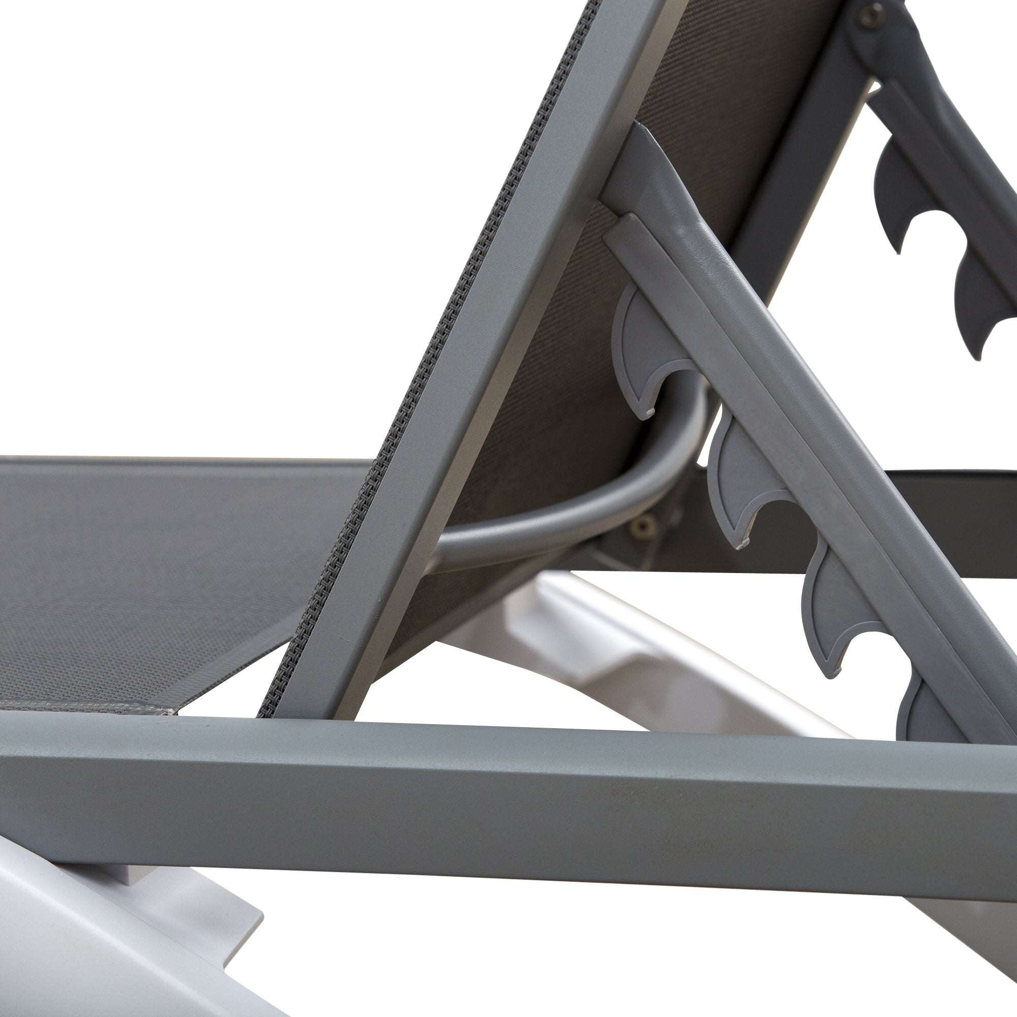 Kozy Aluminium Frame Sun Lounger, with Adjustable Back - Grey